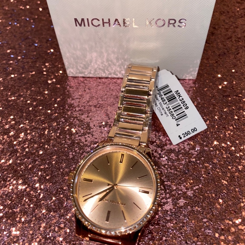 Women’s Michael Kors gold Rose watch NWT